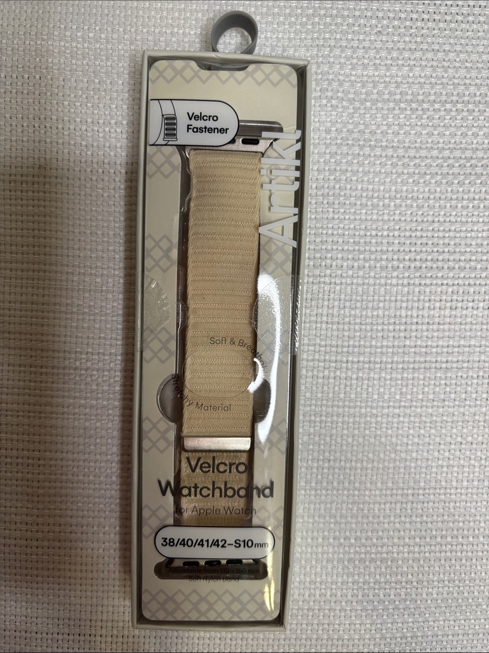 ARTIKL- Beige Velcro Watchband for Apple Watch -38/40/41/42- S10mm